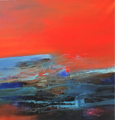 Red sky 40x40 - til salgs 
