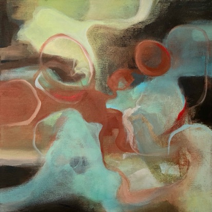 Abstrakte former II 30x30 - solgt
