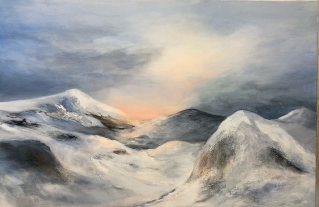 Vinterlandskap 80x120 - Solgt