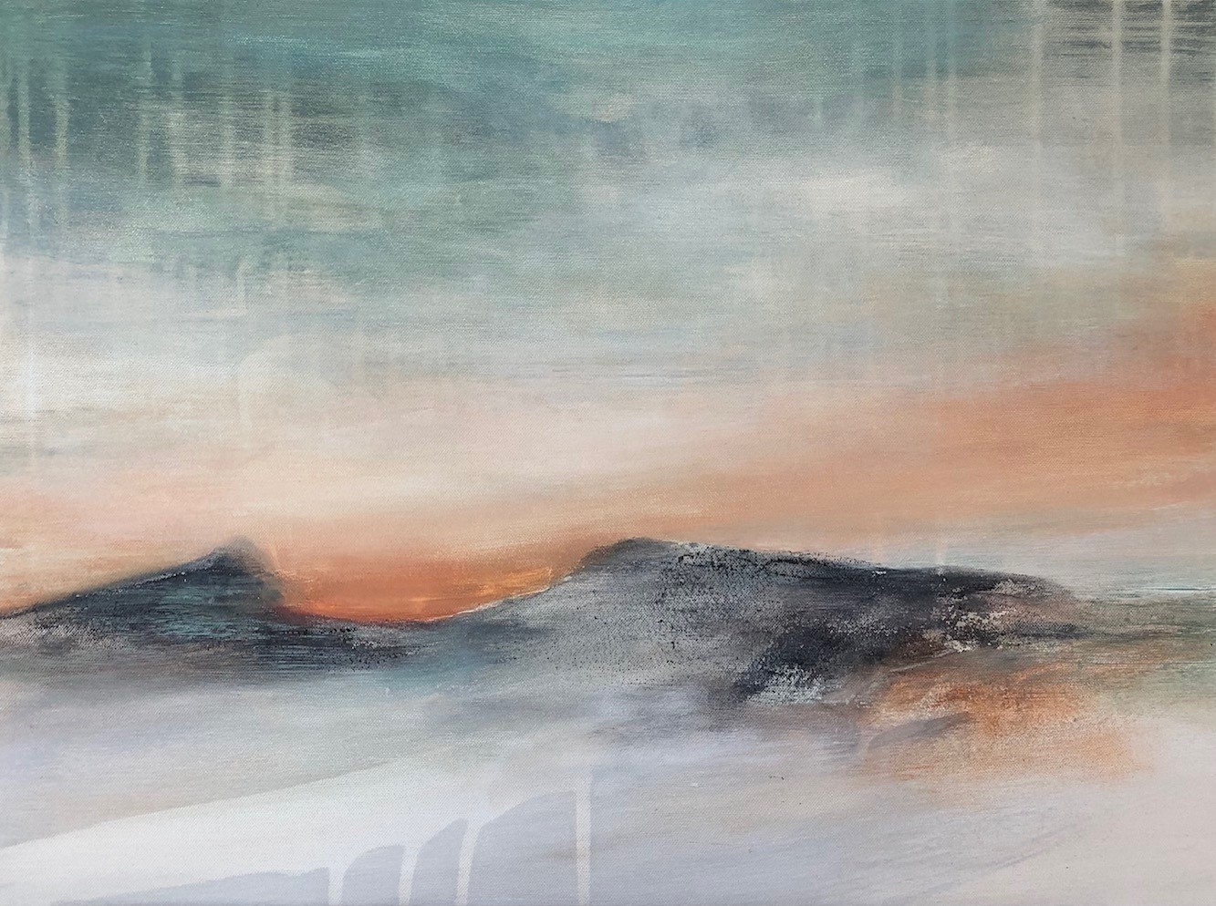 Oransje horisont 50x70 - Til salgs 